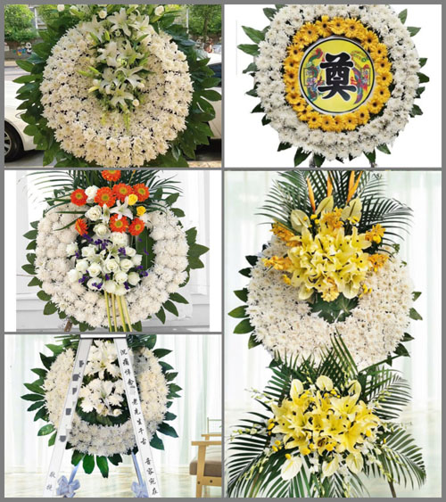 四川成都彭州市磁峰镇石门村花圈速递
